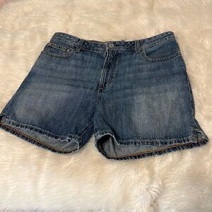 RL Ralph‎ Lauren Mid Thigh Jean Shorts Size 30/10 Sz 10 Split Side RN#67437